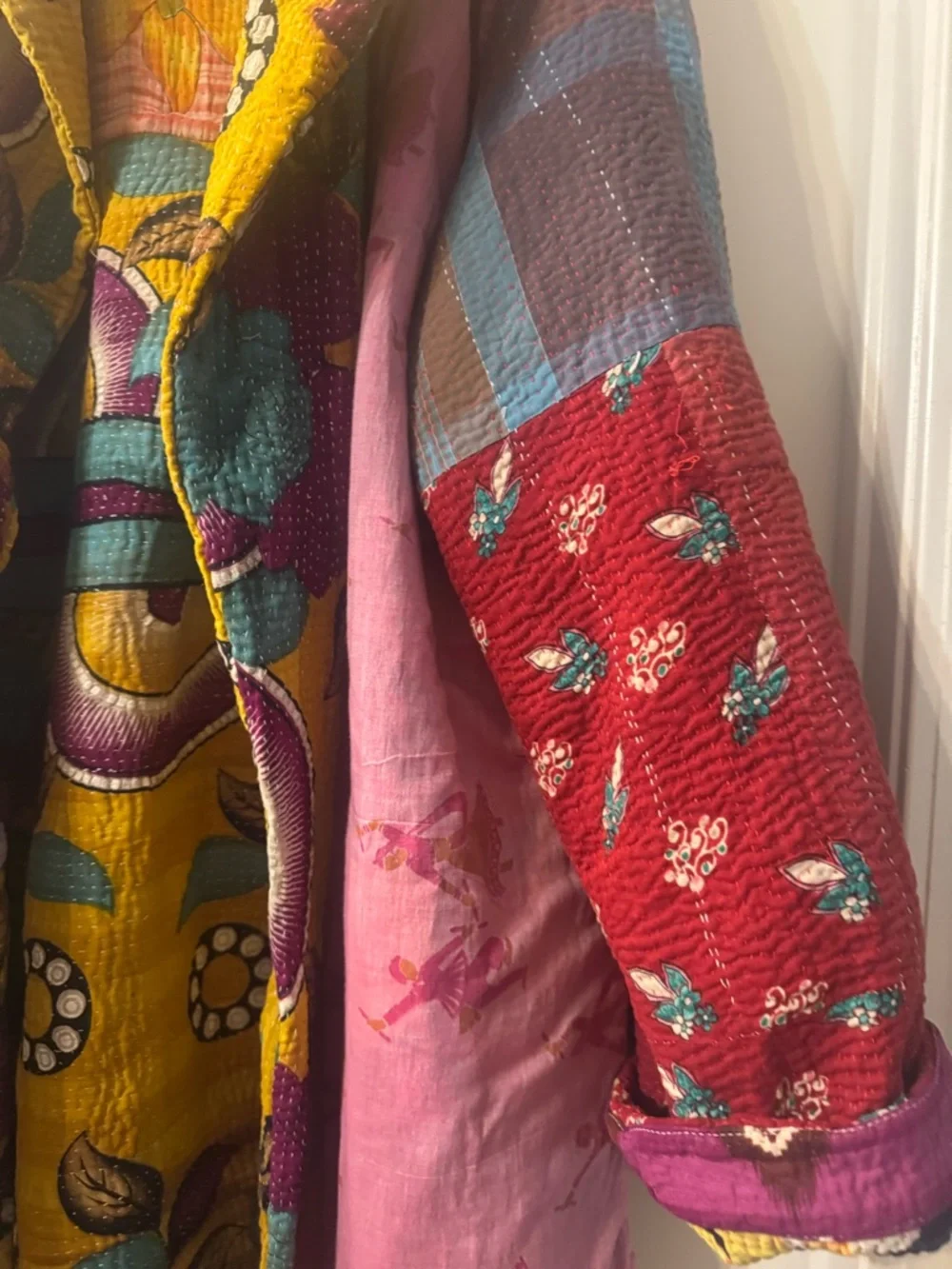 Vibrant Yellow Patchwork Quilt-Style Jacket - Picture 8 of 11